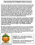 Pumpkin Sunday School Lesson